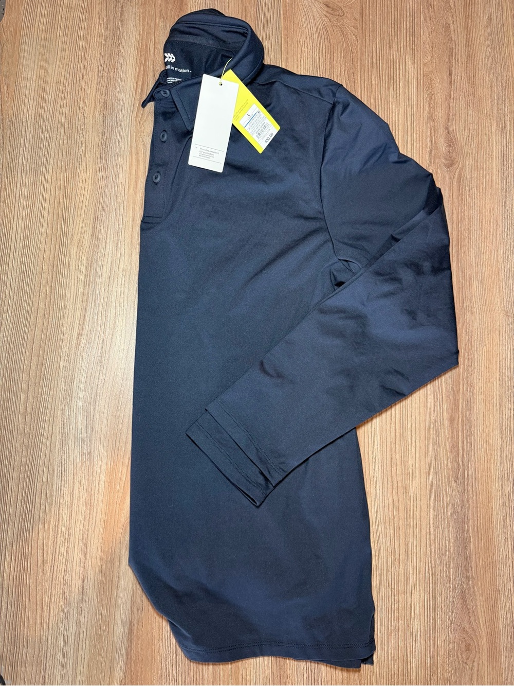 all in motion Men's Long Sleeve Polo - Navy Blue